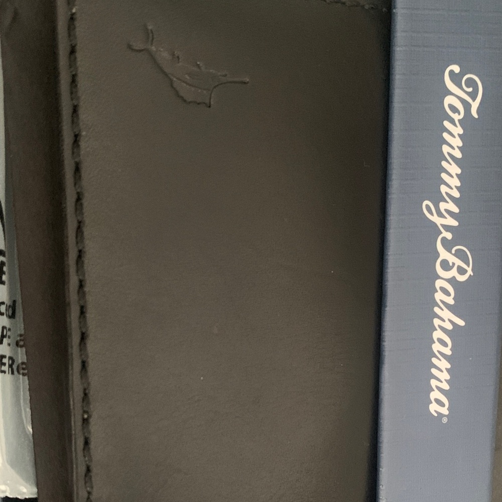 Tommy Bahama Black Leather Card Holder